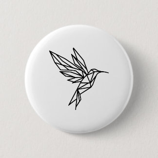 Geometrischer Hummingbird Button