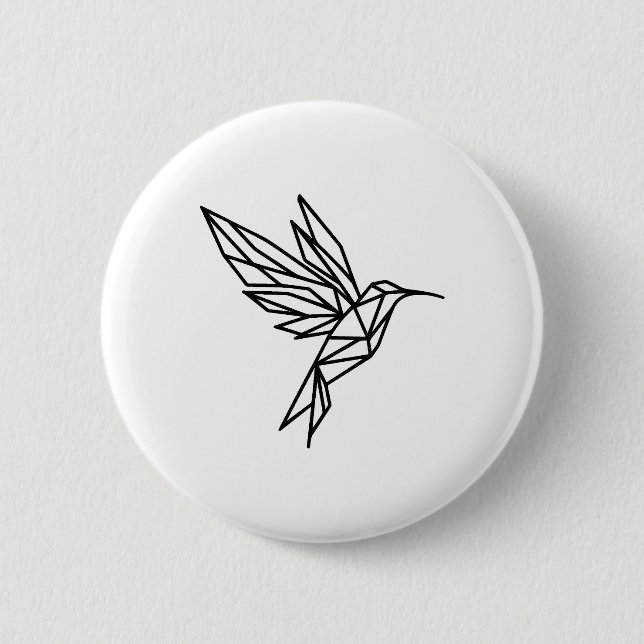Geometrischer Hummingbird Button (Vorderseite)
