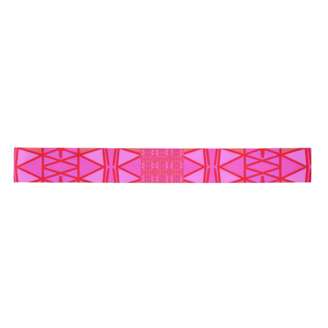 Geometrischer Jeden Anlaß in Hot Pink Satinband (Vorderseite)
