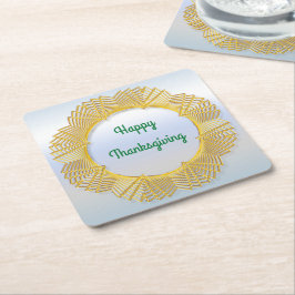 Geometrischer Kreis der Erntedank-Spitzen-Geometri Rechteckiger Pappuntersetzer