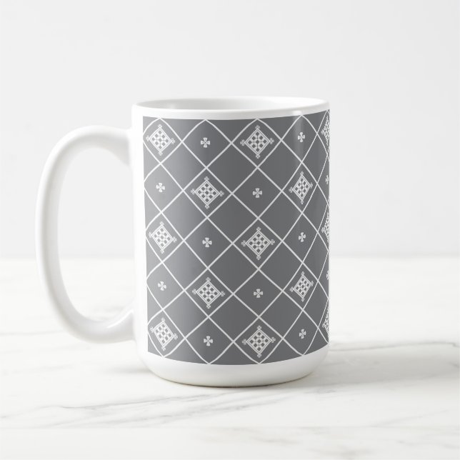 Geometrischer Kreuzanhänger Kaffeetasse (Links)