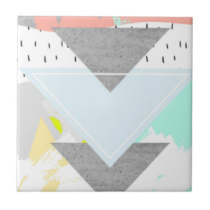 Geometrischer Kunstdruck Fliese