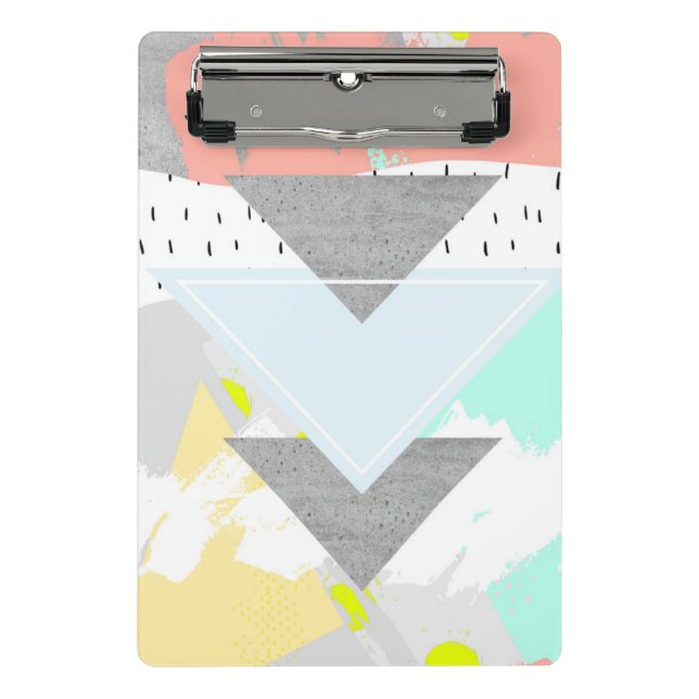 Geometrischer Kunstdruck Mini Klemmbrett (Vorderseite)