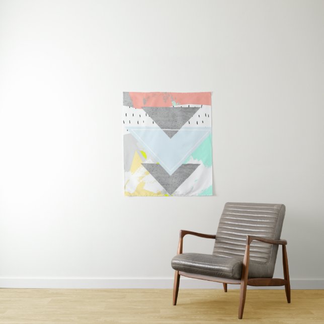 Geometrischer Kunstdruck Wandteppich (Beispiel)