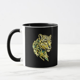Geometrischer Leopard-Abstrakte-Kunst-Kaffee Tasse