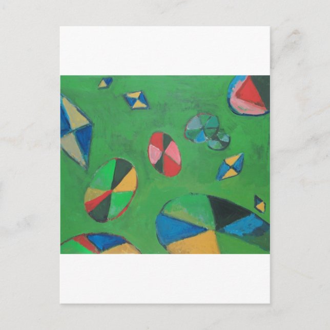 Geometrischer Lotus Pond (geometrischer Expression Postkarte (Vorderseite)