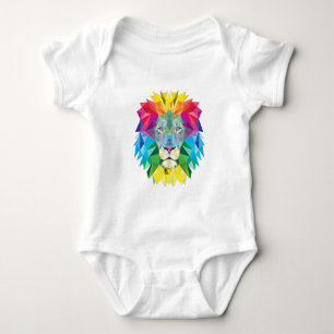 Geometrischer Löwenkopf Baby Strampler