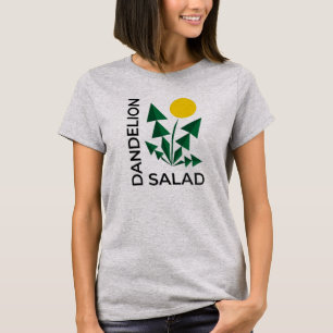 Geometrischer Löwenzahn Salat Minimalistischer Abs T-Shirt