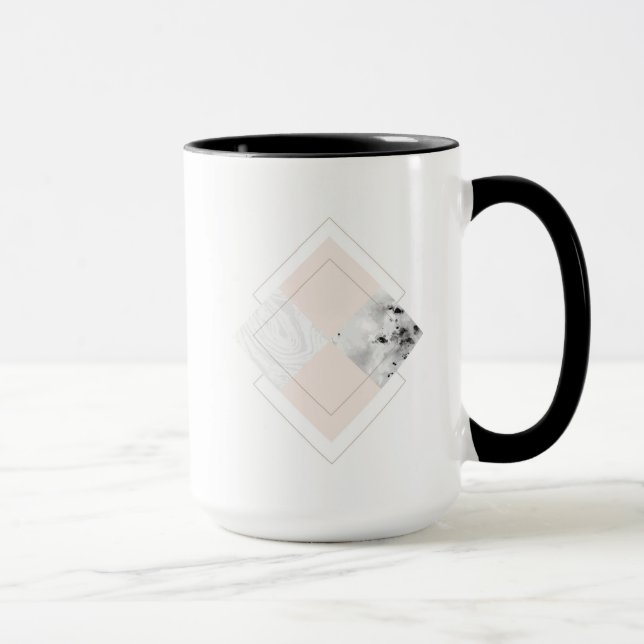 Geometrischer Marmorentwurf Tasse (Rechts)