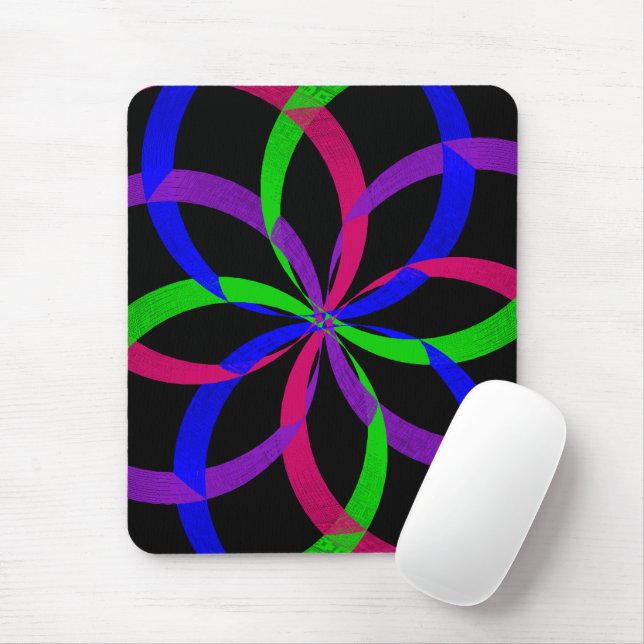 Geometrischer Mehrfarben-Maus-Pad 8 Mousepad (Mit Mouse)