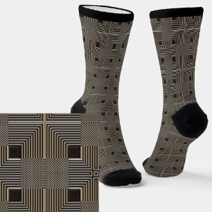 Geometrischer Metallic-Quadrate-Effekt sieht grau Socken