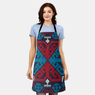 Geometrischer Modeklassiker süß-trendy farbenfroh Schürze
