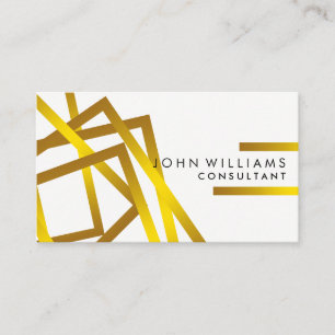 Geometrischer, moderner Gold-Imitat Beruflicher Gl Visitenkarte