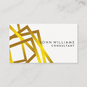 Geometrischer, moderner Gold-Imitat Beruflicher Gl Visitenkarte