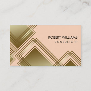 Geometrischer, moderner Gold-Imitat Beruflicher Gl Visitenkarte