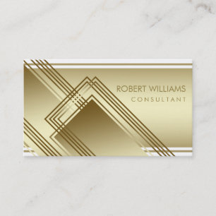 Geometrischer, moderner Gold-Imitat Beruflicher Gl Visitenkarte