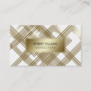 Geometrischer, moderner Gold-Imitat Beruflicher Gl Visitenkarte
