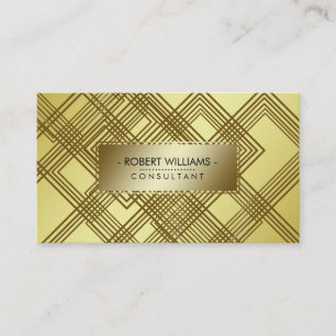 Geometrischer, moderner Gold-Imitat Beruflicher Gl Visitenkarte
