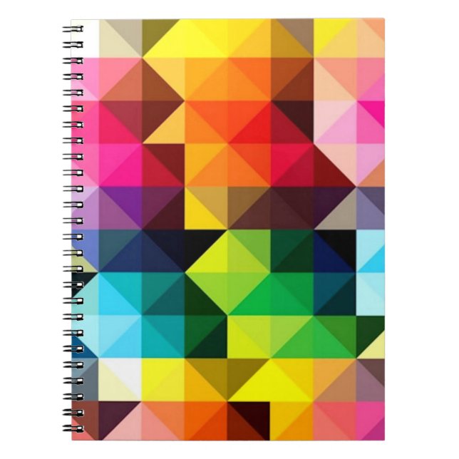 Geometrischer Muster-Vektor bunt Notizblock (Vorderseite)