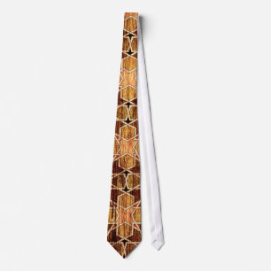 Geometrischer MusterWoodgrain Bens Yusuf Madrasa Krawatte