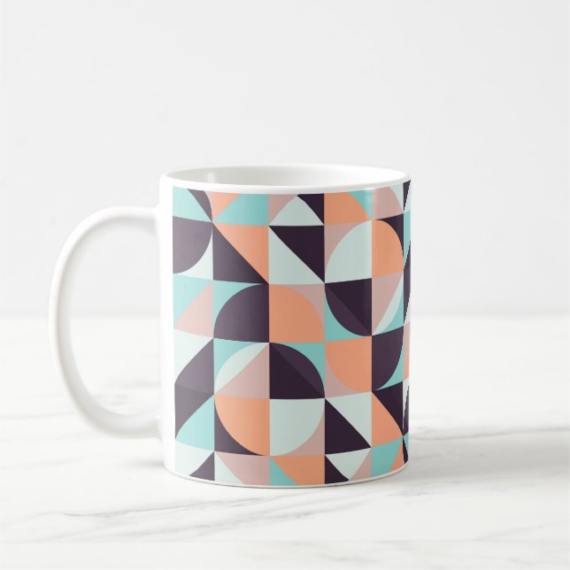 geometrischer, nahtloser Vintager Hintergrund Kaffeetasse (Links)