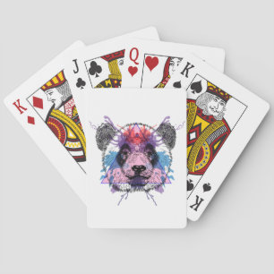 Geometrischer Panda-Bär Spielkarten