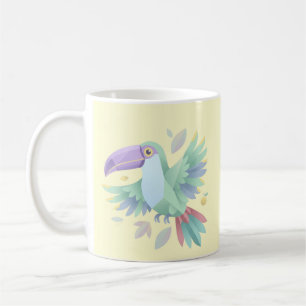 Geometrischer Pastell-Tukan – Minimalistischer Tro Kaffeetasse