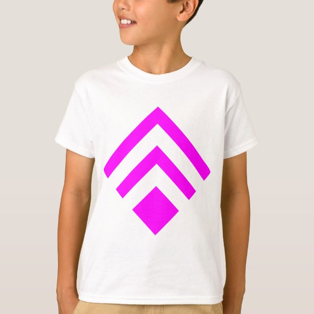 Geometrischer Pfeil 02 - Magenta T-Shirt (Vorderseite)