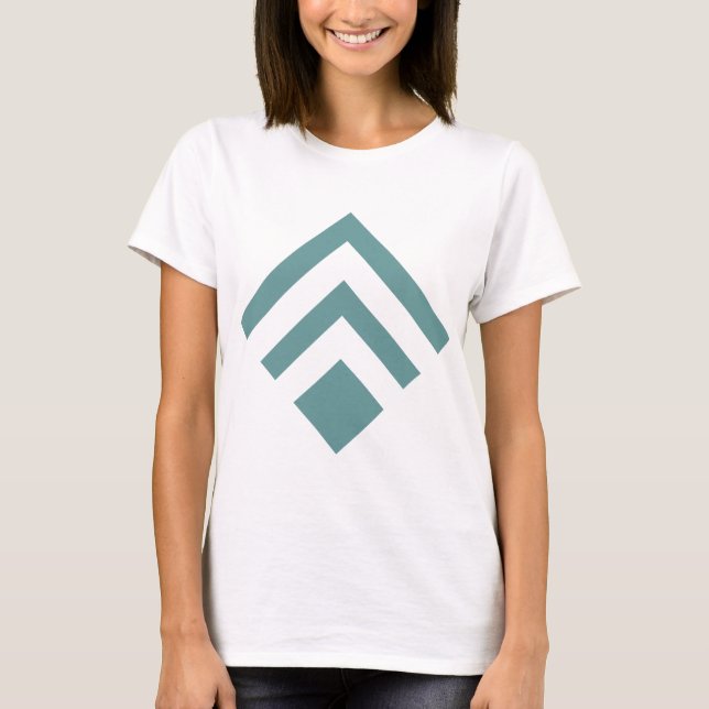 Geometrischer Pfeil 02 - Ocean Green T-Shirt (Vorderseite)