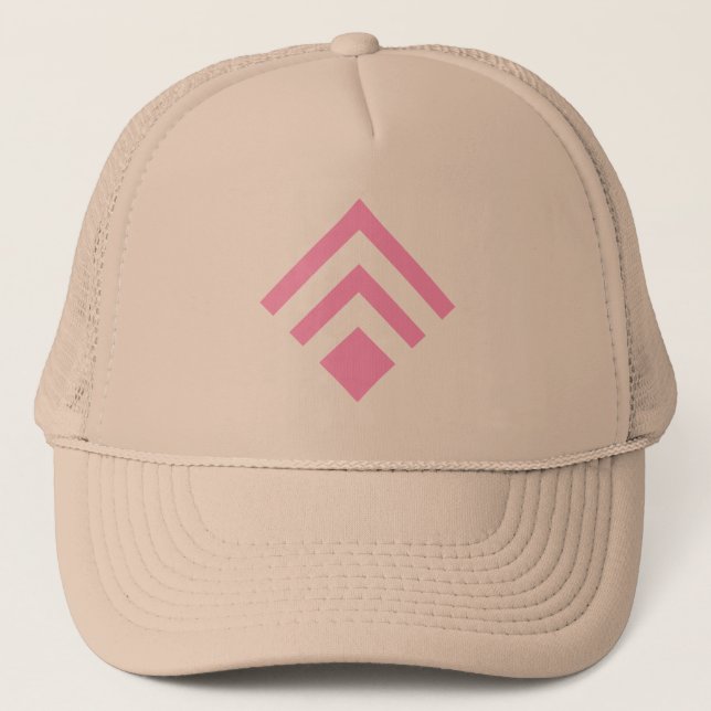 Geometrischer Pfeil 02 - Rosa Truckerkappe (Vorderseite)