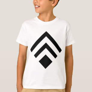 Geometrischer Pfeil 02 - Schwarz T-Shirt