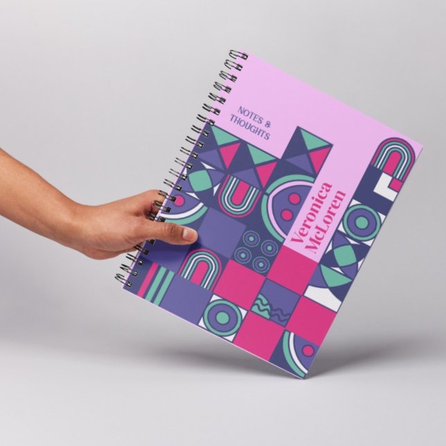 Geometrischer Plan: Erstellen Sie Ihren eigenen Re Planer (DIY Geometric Pink Planner: Create Your Own Retro Chic Planner)