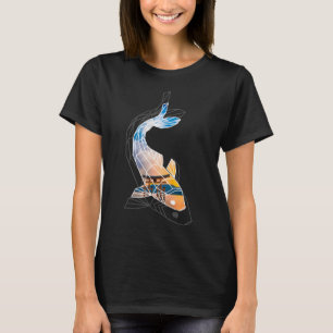 Geometrischer Polygon Karpfen Fisch Kunst Fotograf T-Shirt