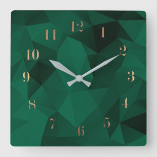 geometrischer Polygondreieck Quadratische Wanduhr