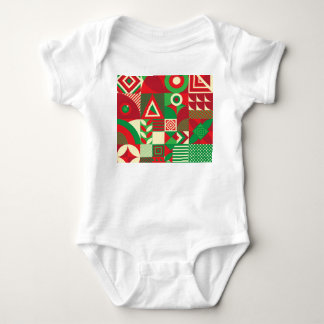 Geometrischer Pop: Farbige Abstrakte Fliesen. Baby Strampler