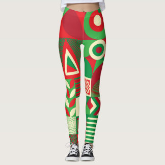 Geometrischer Pop: Farbige Abstrakte Fliesen. Leggings