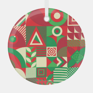 Geometrischer Pop: Farbige abstrakte Kacheln. Ornament Aus Glas