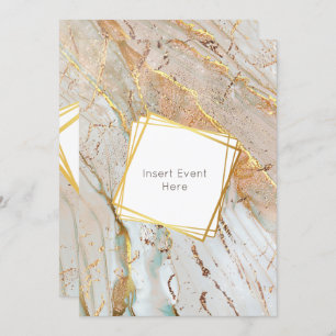 geometrischer Rahmen aus Marmor Einladung