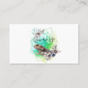 Geometrischer Rahmen für Bartete Drachen Visitenkarte