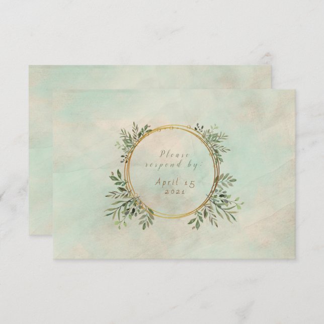 Geometrischer Rahmen für Grünflächen und Gold (Vorne/Hinten)