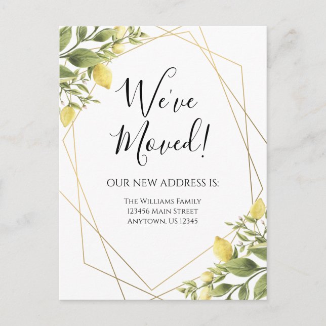 Geometrischer Rahmen für Lemons Postkarte (Vorderseite)