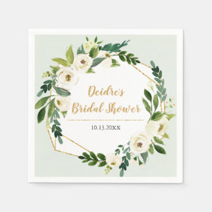 Geometrischer Rahmen mit goldfarbenem Rahmen Serviette