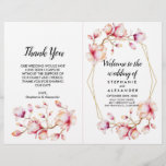 Geometrischer Rahmen Rosa Magnolia<br><div class="desc">Schöne Aquarellpinke Magnolie mit geometrischem Goldrahmen und moderner Kalligraphie-Schrift. Ideal für Hochzeiten oder besondere Events im Stil. Personalisiert mit Ihrem eigenen speziellen Text,  und verwenden Sie ihn für das Party oder Ereignis Ihrer Wahl. Matching Artikel sind in unserem Shop erhältlich.</div>