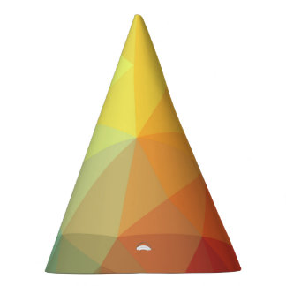 Geometrischer Regenbogen-Monogramm-Name  Partyhütchen