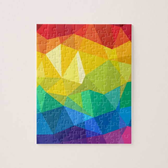 Geometrischer Regenbogen Puzzle (Vertikal)