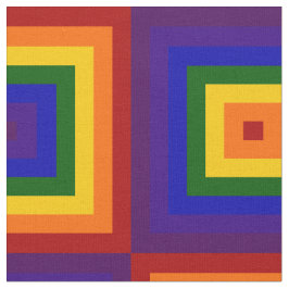 Geometrischer Regenbogen quadriert Gewebe Stoff