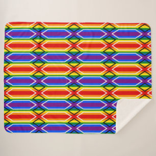 Geometrischer Regenbogen Sherpadecke