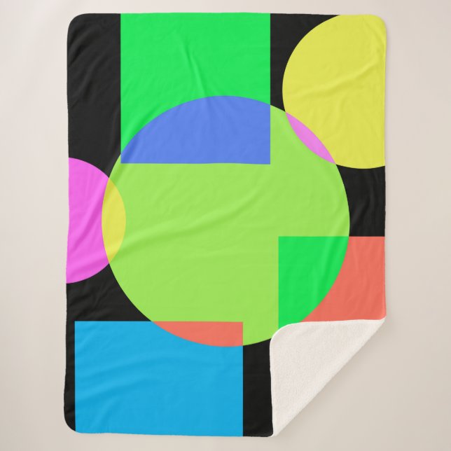 Geometrischer Regenbogen Sherpadecke (Vorderseite)