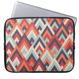 Geometrischer Rhombus: Vintages Farbmuster. Laptopschutzhülle