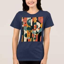 Geometrischer Rhythmus Tri-Blend Shirt